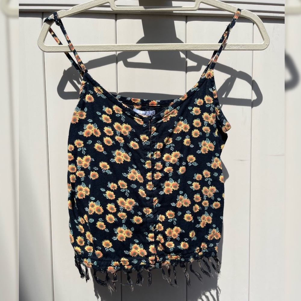 O’Neill Black & Sunflower Bustier Top ✨